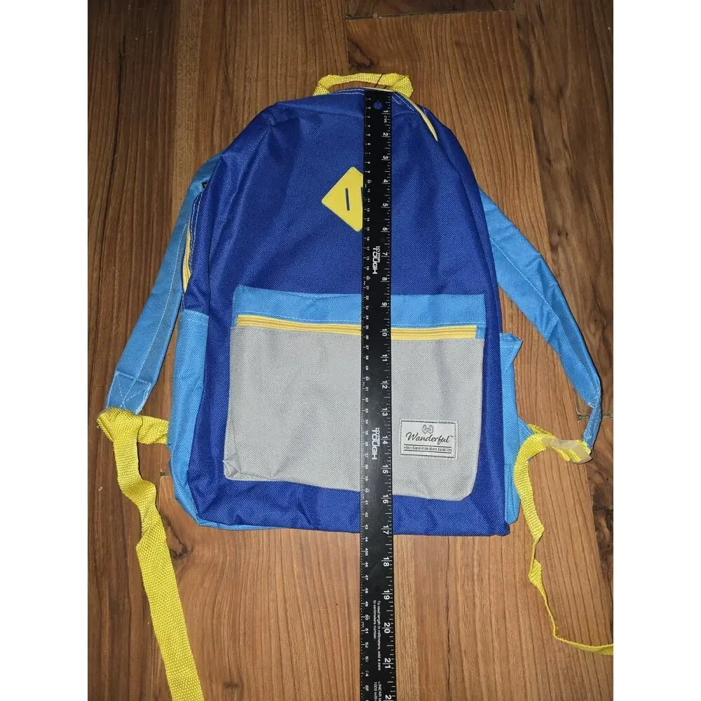 Wanderful Backpack Bookbag Boys Back To School 17x12